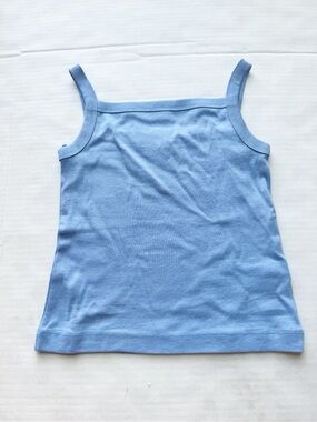 Zara New Square Neck Tank Top on Baby Blue NWT Size S
